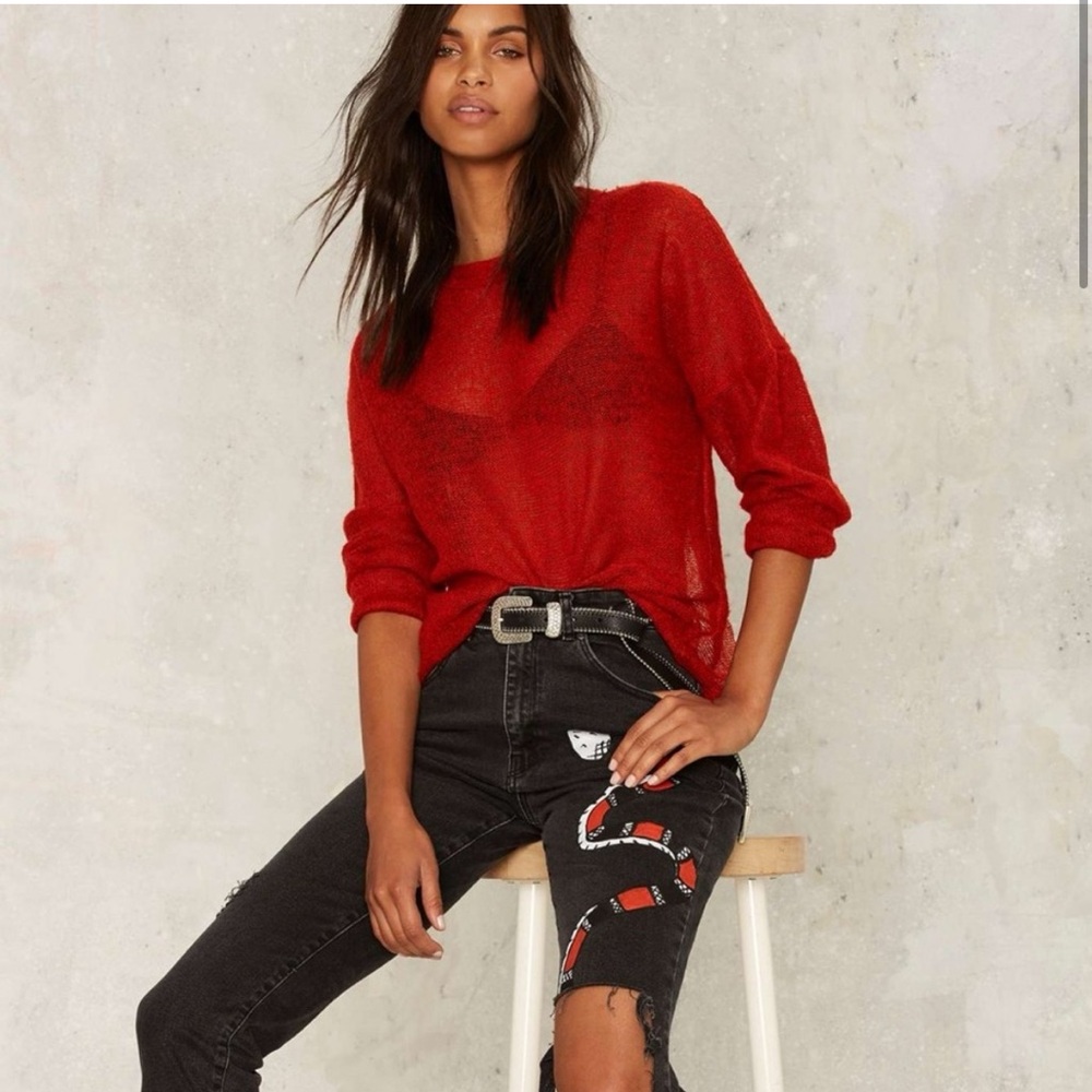 Bummed out open back sweater